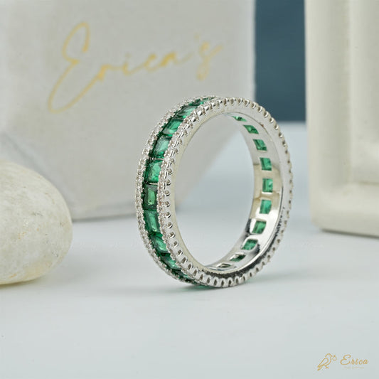 The Jade - Green Lab Grown Diamond Eternity Band