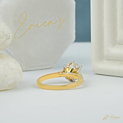 The Moonlight - Round Lab Grown Diamond Hidden Halo Pavé Ring