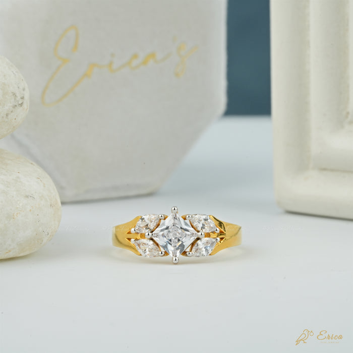 The Royal - Princess Cut with Marquise Sides Lab Grown Diamond Ring