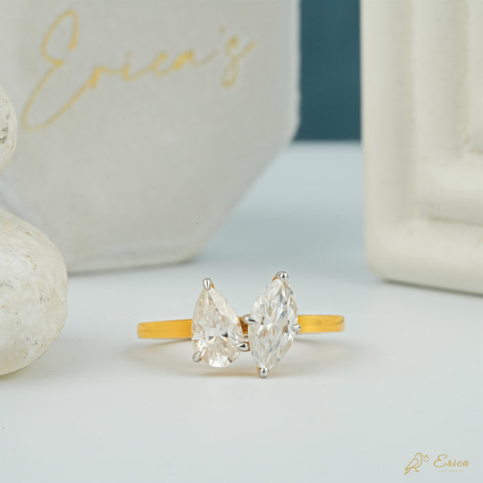 The Together - Pear & Marquise Lab Grown Diamond Toi et Moi Ring