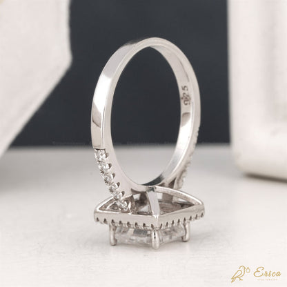 The Valencia - Asscher Cut Classic Lab Grown Diamond Halo Ring