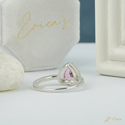 The Valentine - Pink Heart Lab Grown Diamond Halo Ring