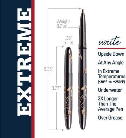 Fisher Space Pen Titanium - Nitride Bullet Space Pen with Mechanically Engraved Design - electronicsexpo.com - Pens