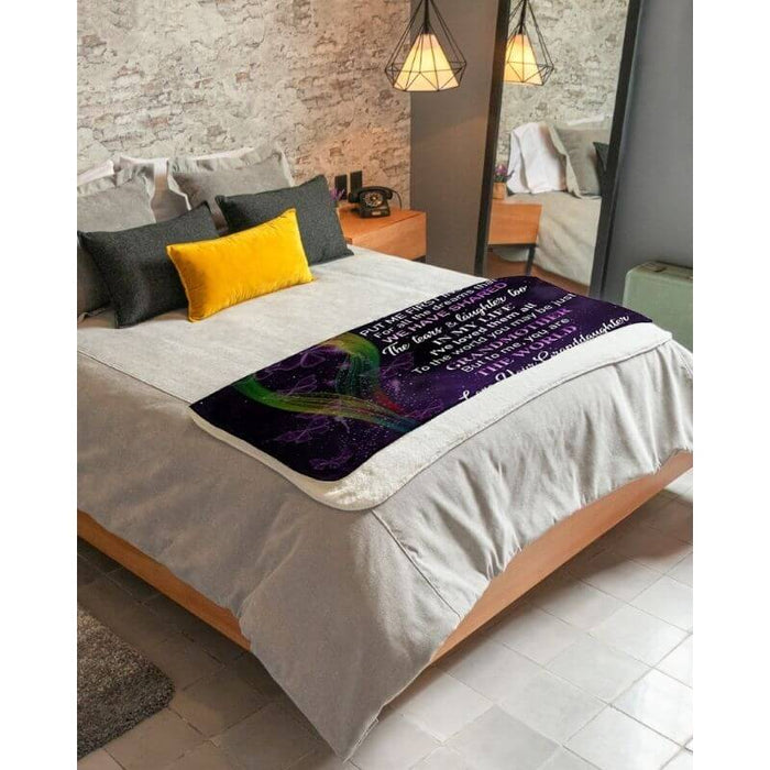 To My Grandma - From Granddaughter - Butterfly A319 - Premium Blanket
