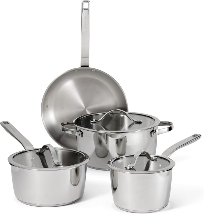 Tramontina Tempo Tri - Ply Base Stainless Steel 7 - Piece Cookware Set - electronicsexpo.com - Cookware Sets