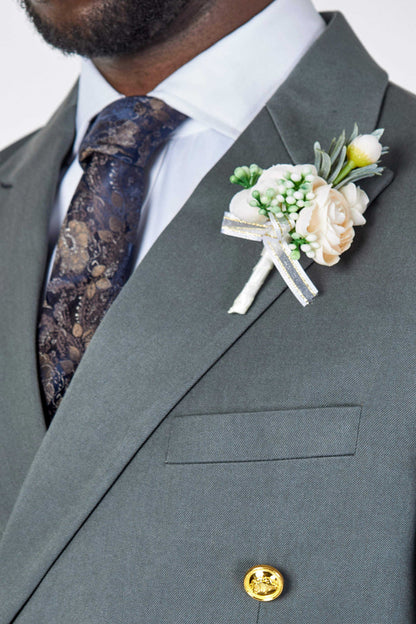 Tuxedo Flower Wedding Boutonniere Lapel Pin