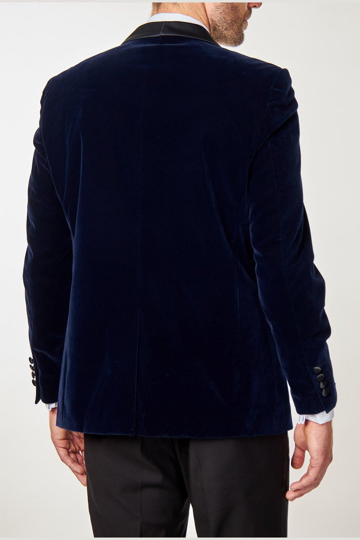 TUXEDO GARY - NAVY SOFT VELVET JACKET