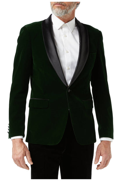 Men's Green Velvet Tuxedo Prom Outfit