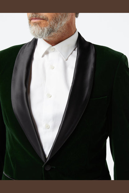 TUXEDO MAK - Green Soft Velvet Jacket