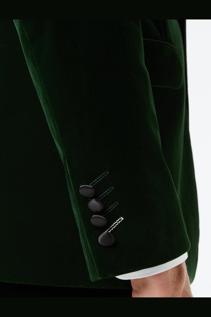 TUXEDO MAK - Green Soft Velvet Jacket