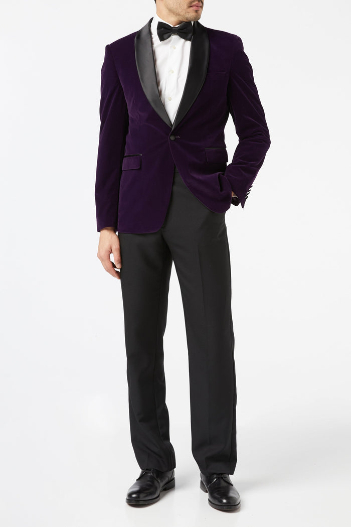 Tuxedo Ricky - Purple Soft Velvet Jacket