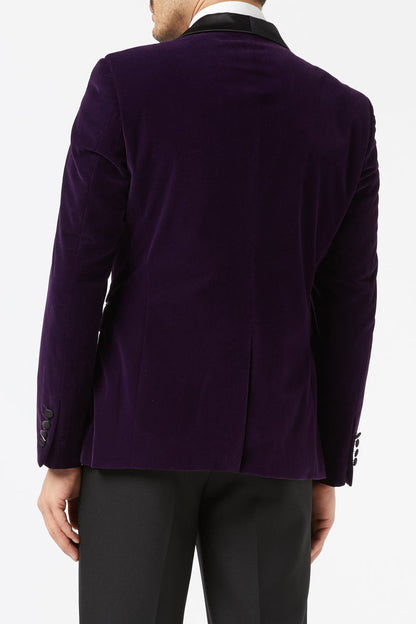 Tuxedo Ricky - Purple Soft Velvet Jacket
