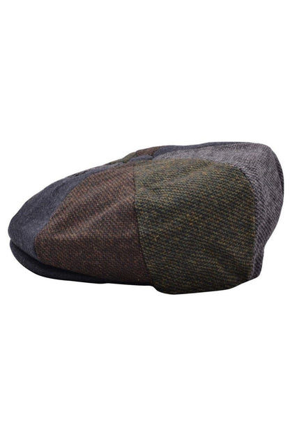 TWEED WOOL BLEND MULTI COLOUR NEWSBOY CAP
