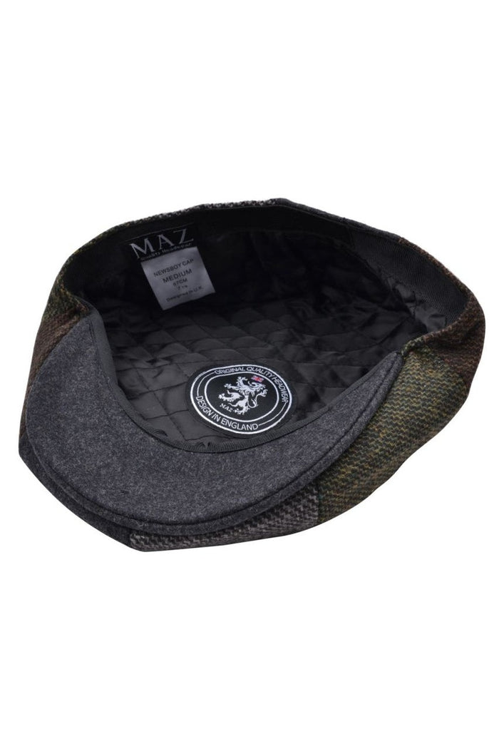 TWEED WOOL BLEND MULTI COLOUR NEWSBOY CAP