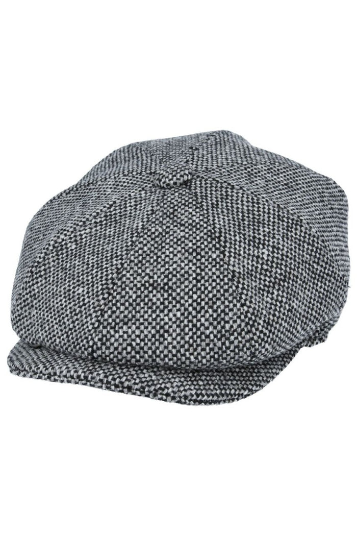 TWEED WOOL BLEND NEWSBOY FLAT CAP