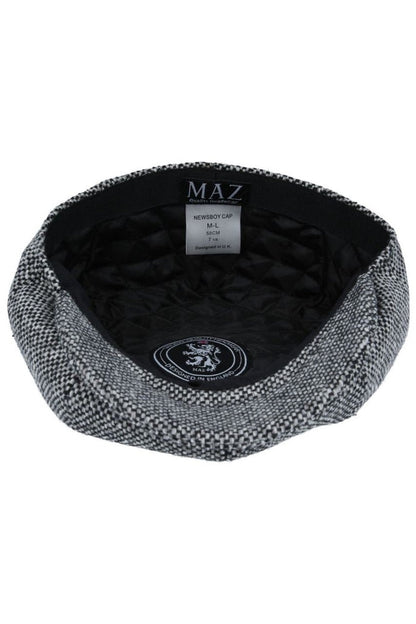 TWEED WOOL BLEND NEWSBOY FLAT CAP