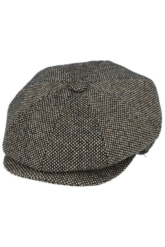 TWEED WOOL BLEND NEWSBOY FLAT CAP