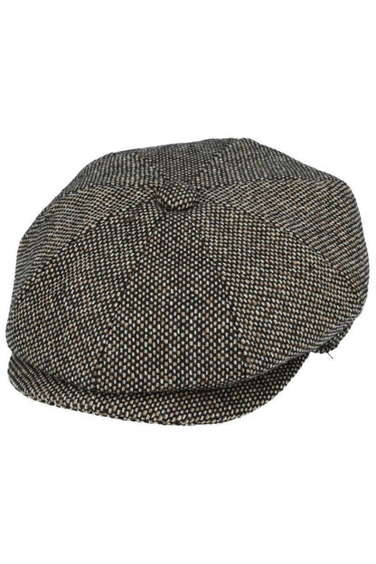 TWEED WOOL BLEND NEWSBOY FLAT CAP