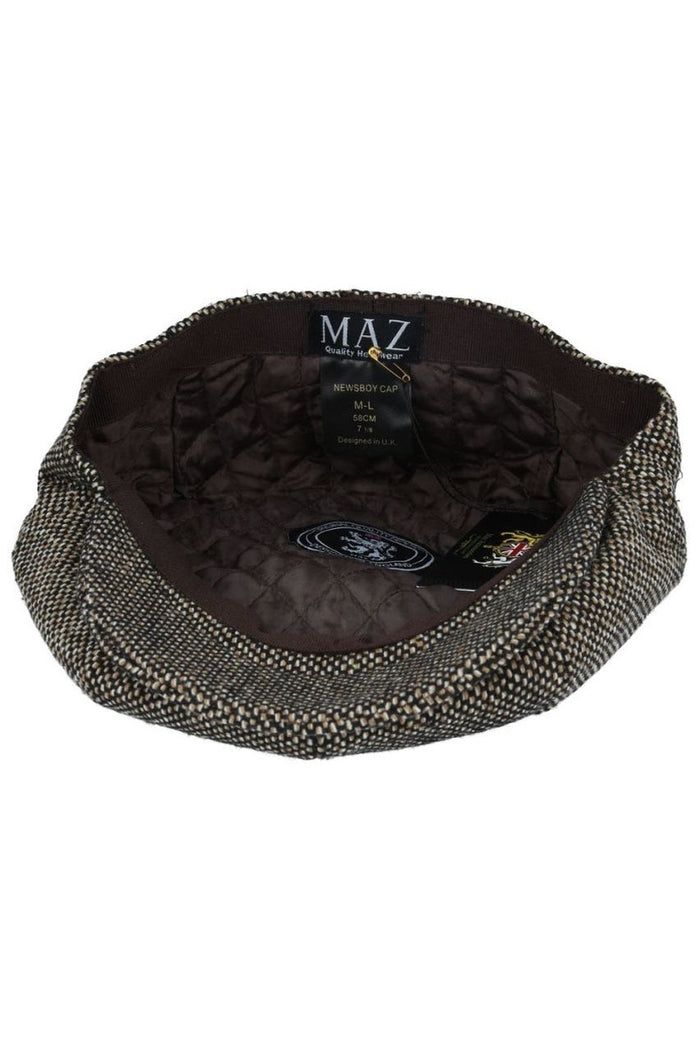 TWEED WOOL BLEND NEWSBOY FLAT CAP