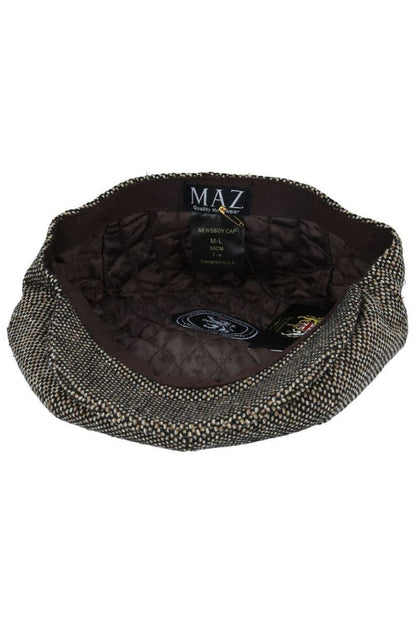 TWEED WOOL BLEND NEWSBOY FLAT CAP