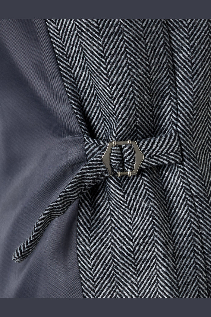 Tyler - Grey Tweed Double Breasted Waistcoat
