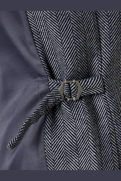 Tyler - Grey Tweed Double Breasted Waistcoat