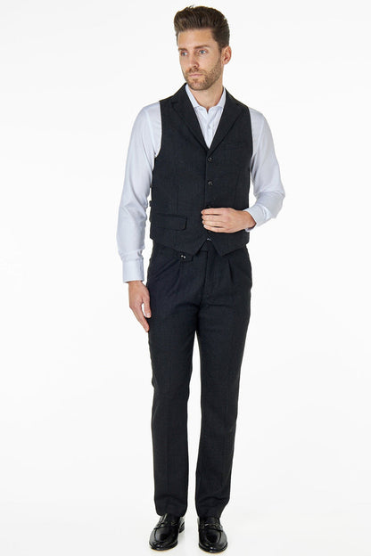 TYLER HERRINGBONE TWEED WAISTCOAT