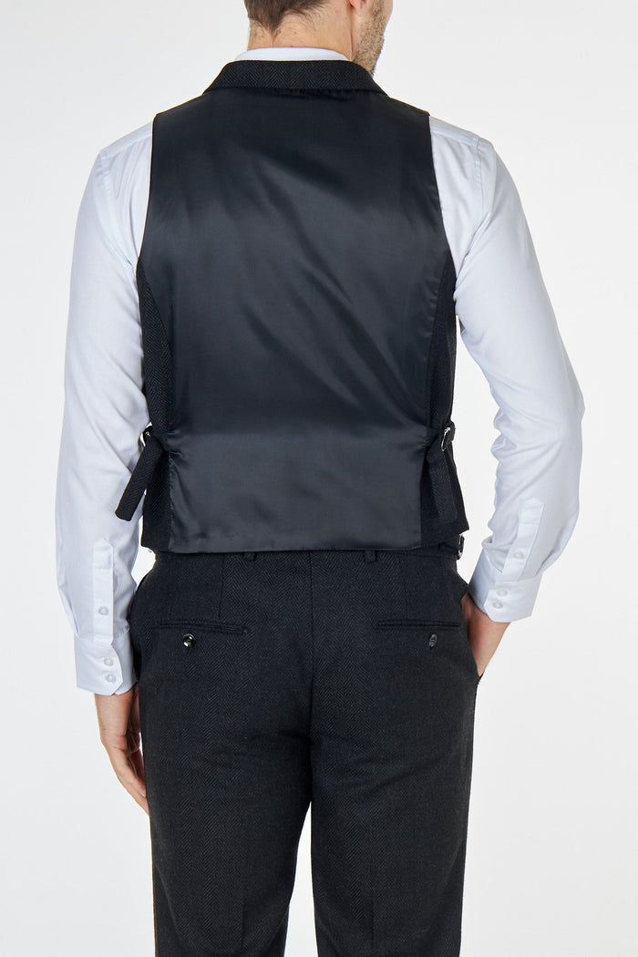 TYLER HERRINGBONE TWEED WAISTCOAT