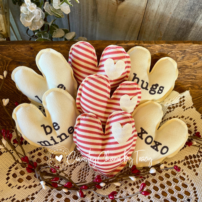 Valentine Stuffed Heart Bowl Fillers – Set of 7
