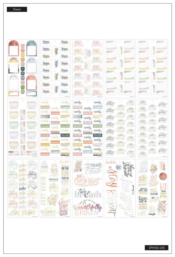 Value Pack Stickers - Wellness Planning