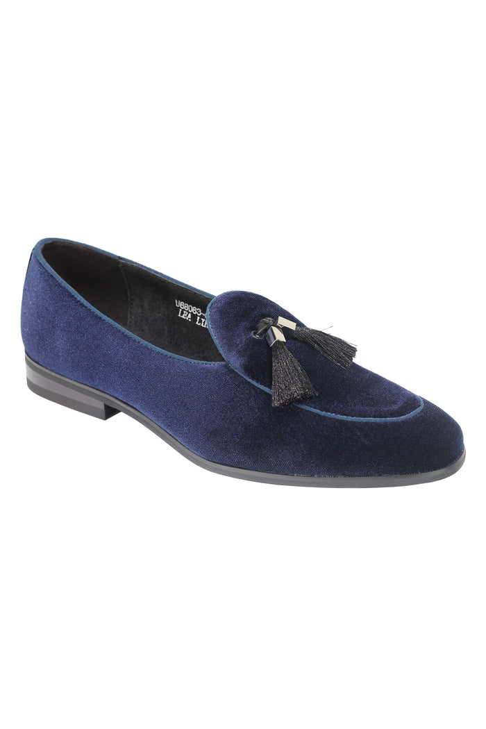 VELVET LOAFERS WITH TASSEL