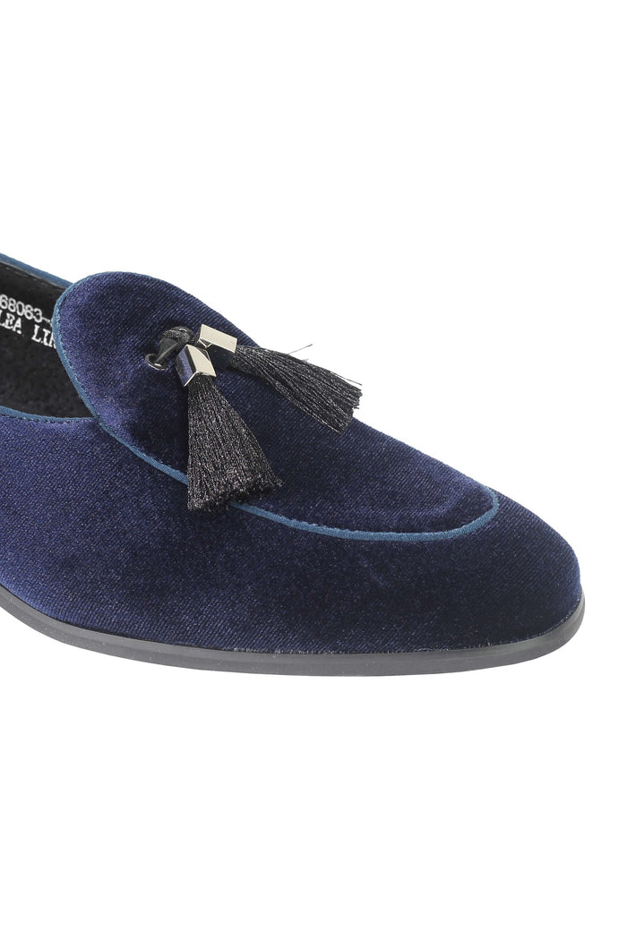 VELVET LOAFERS WITH TASSEL