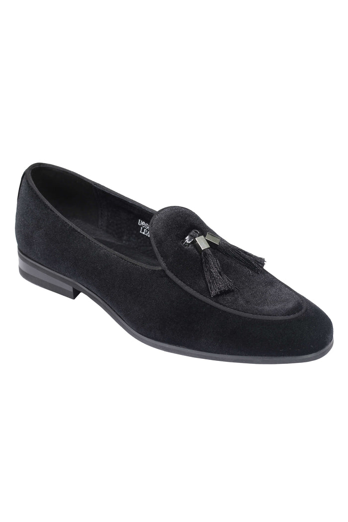 VELVET LOAFERS WITH TASSEL