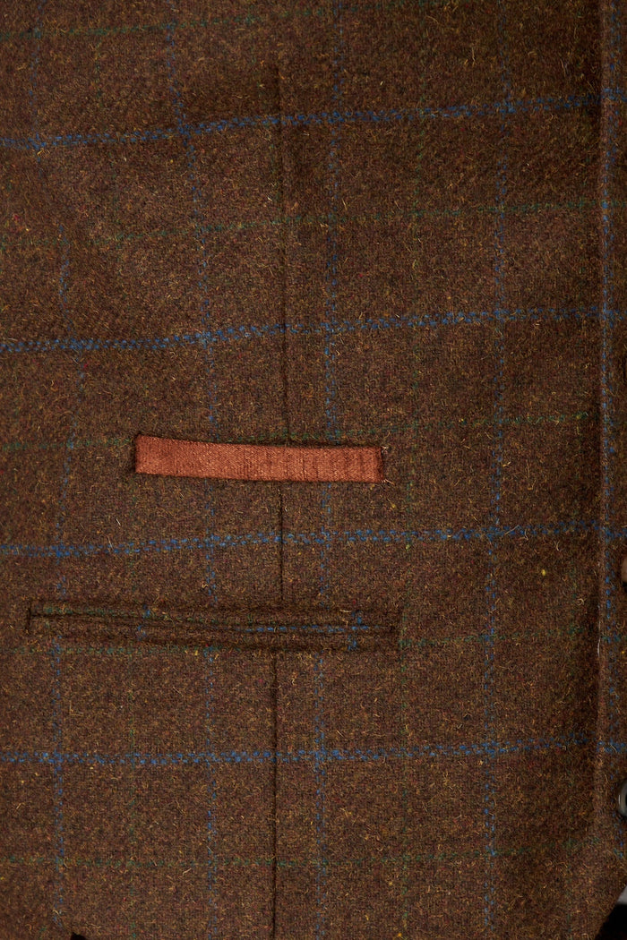 VITORI TWEED COLLAR BROWN WAISTCOAT