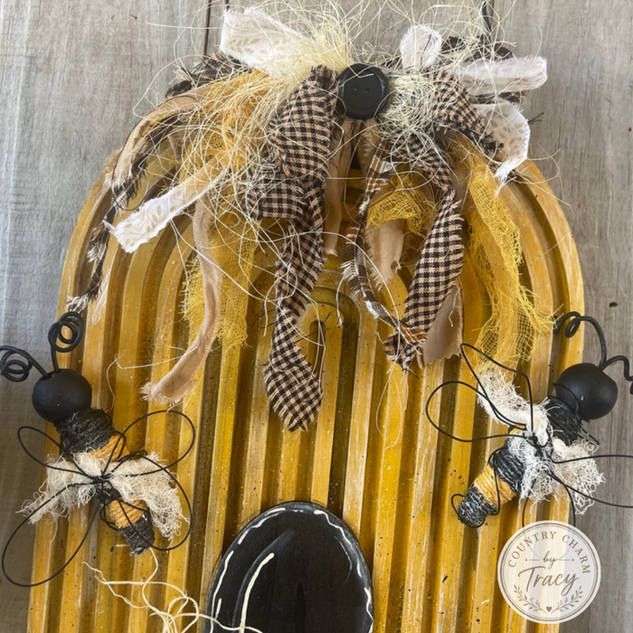 Welcome to Our Hive Wood Door Hanger - 1" Pine Wood