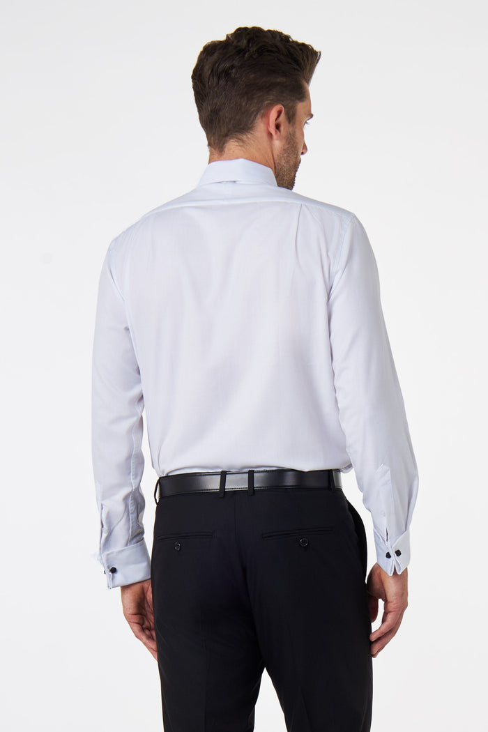 WHITE SHIRT WITH DOUBLE CUFFLINKS