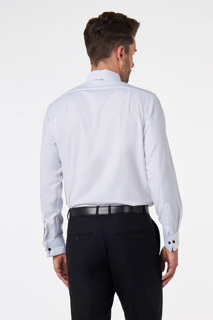WHITE SHIRT WITH DOUBLE CUFFLINKS