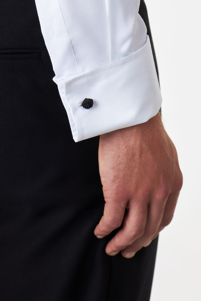 WHITE SHIRT WITH DOUBLE CUFFLINKS