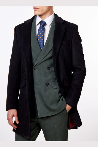 WILLIAM – GREEN DOUBLE BREASTED PINSTRIPE JACKET