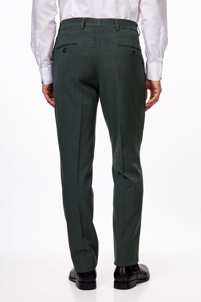 WILLIAM – GREEN DOUBLE BREASTED PINSTRIPE SUIT