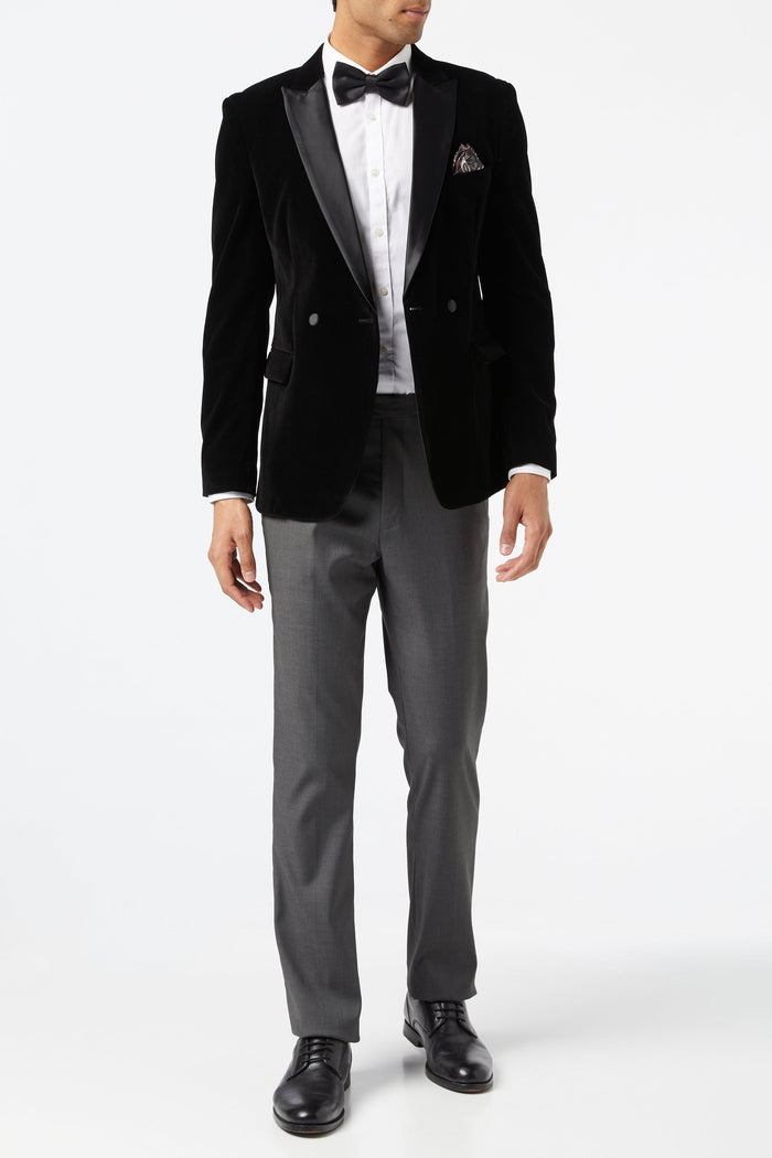 WILLS - Black Soft Velvet Dinner Jacket