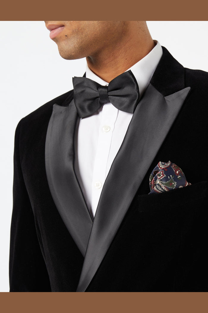WILLS - Black Soft Velvet Dinner Jacket