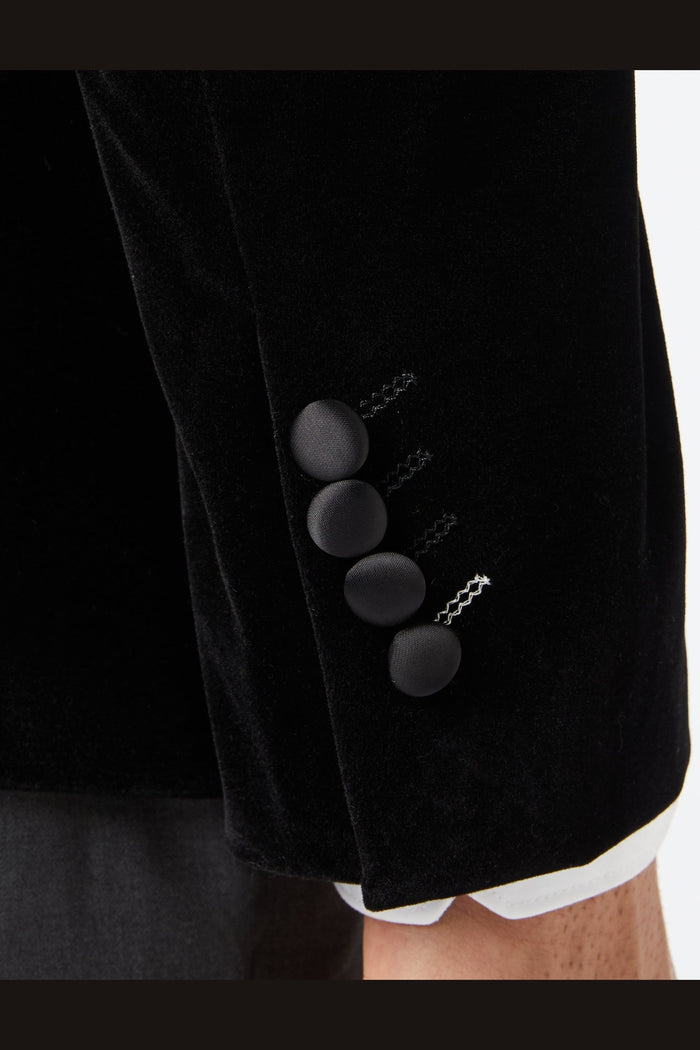 WILLS - Black Soft Velvet Dinner Jacket