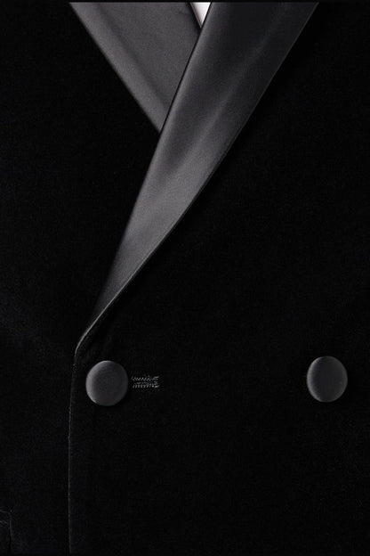WILLS - Black Soft Velvet Dinner Jacket