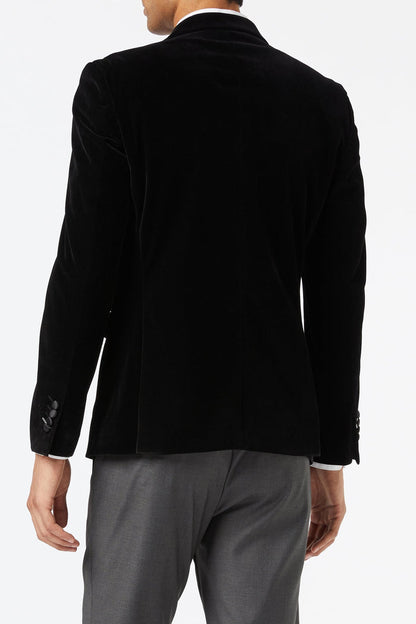 WILLS - Black Soft Velvet Dinner Jacket