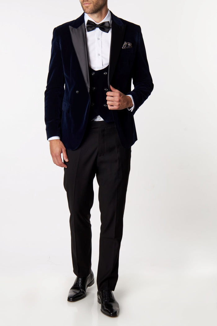 WILLS - NAVY VELVET DINNER JACKET