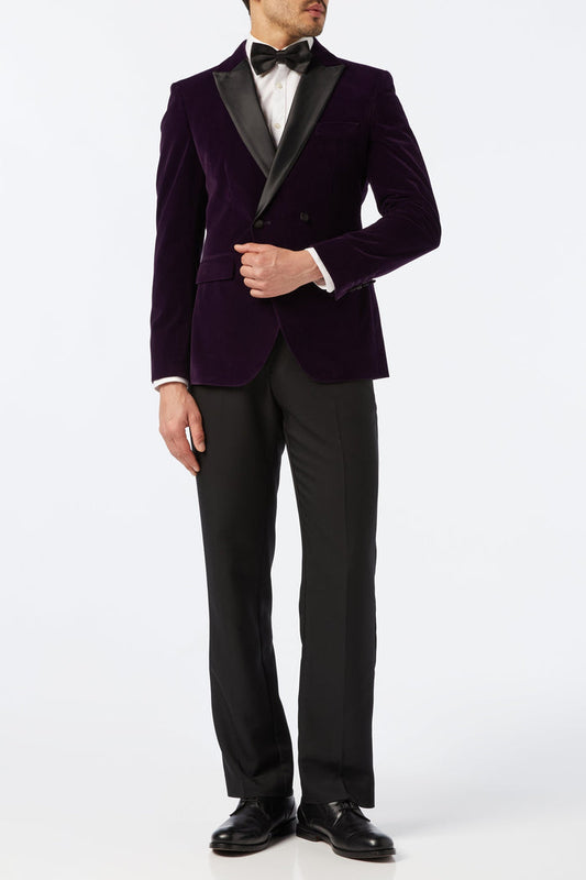 WILLS - Purple Soft Velvet Dinner Jacket