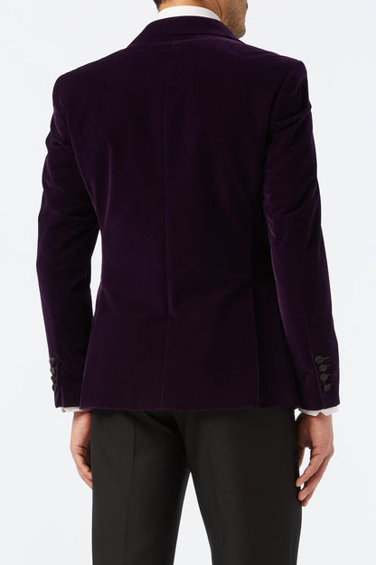 WILLS - Purple Soft Velvet Dinner Jacket