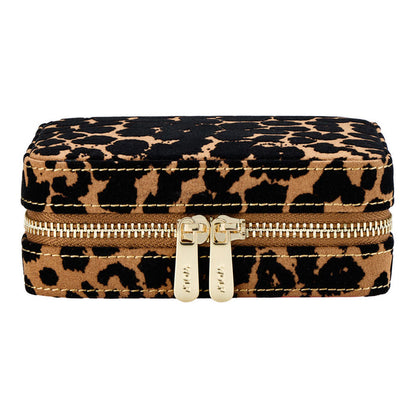 Savanna Leopard Print Jewellery Zip Case