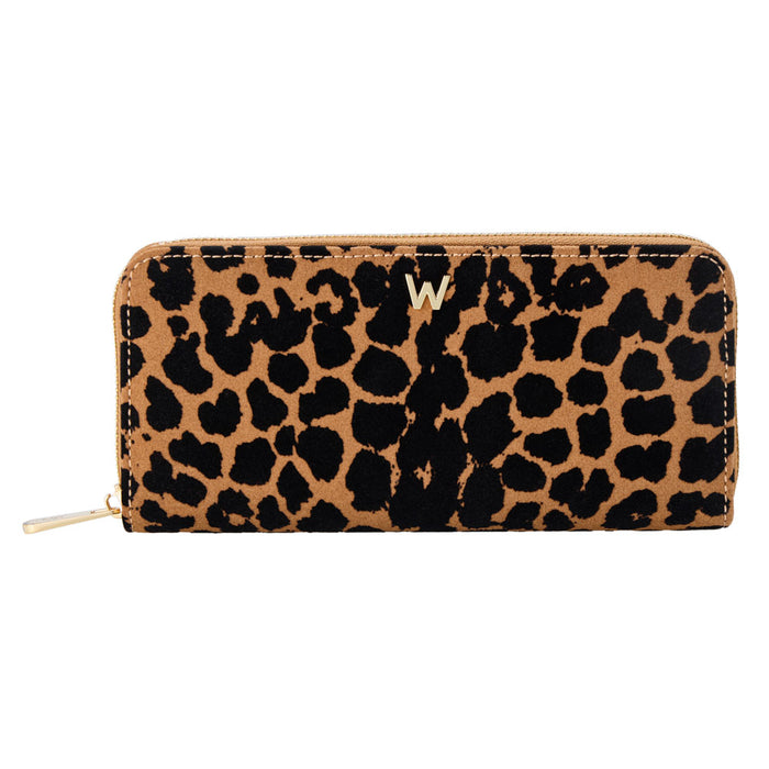 Savanna Leopard Print Long Zip Wallet